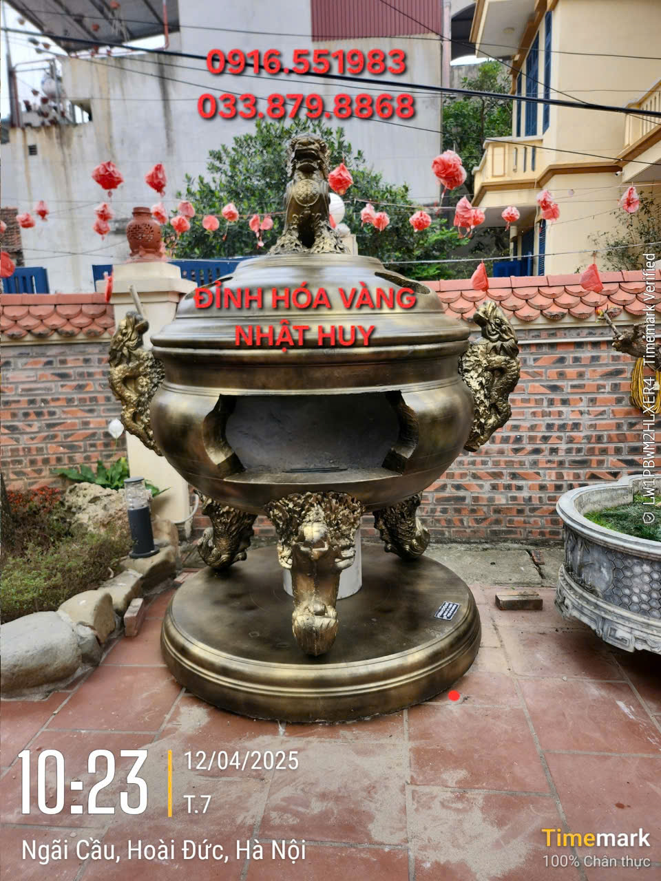 Đỉnh Hóa Vàng Nhị Long 127cm